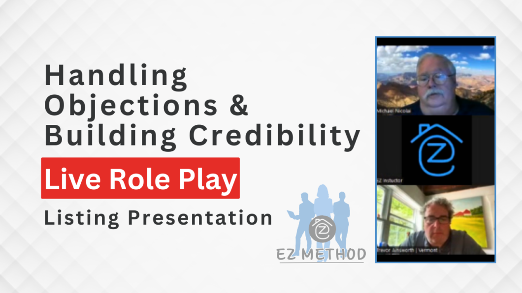 Sample Listing Presentation Role Play and Sales Coaching episode 1